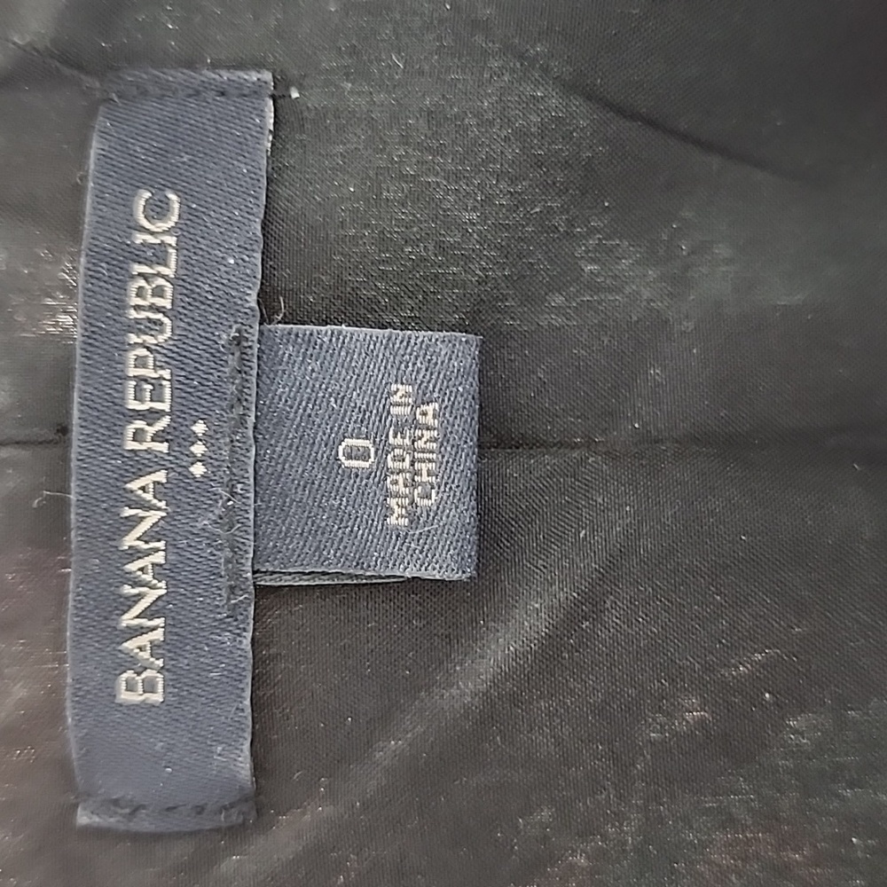 Banana Republic Dress 0 Blue Wrap Shoulder Ties Colorful Career - Picture 4 of 4